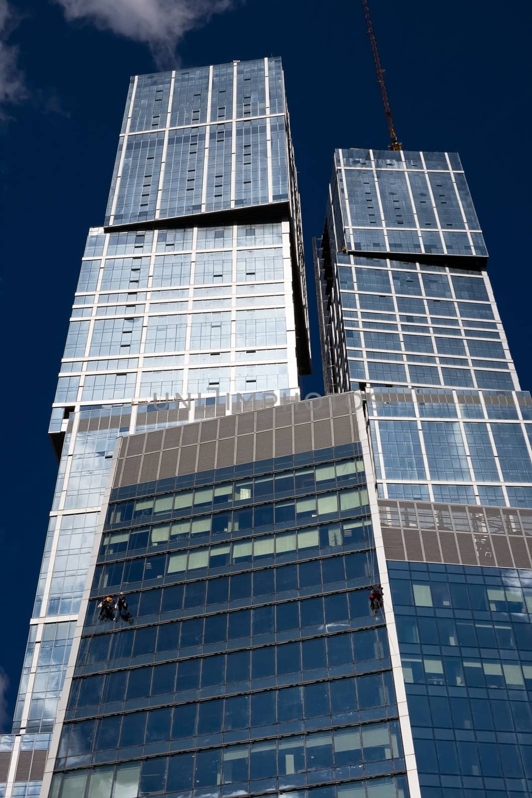 New skyscrapers business center in Moscow city, Russia