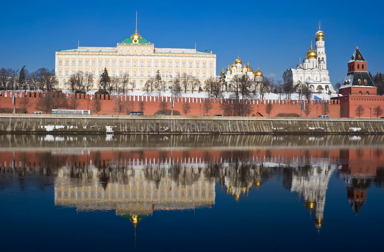 Famous Moscow Kremlin in winter, Russia