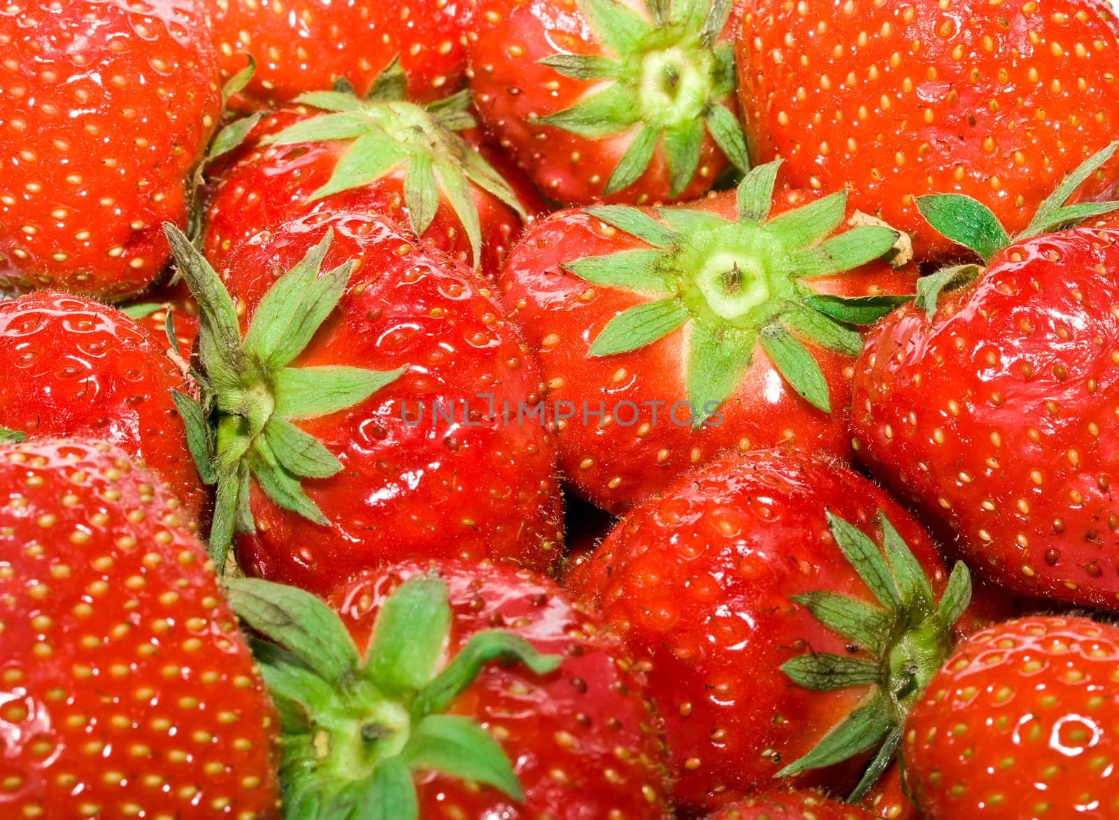 Fresh red strawberries background