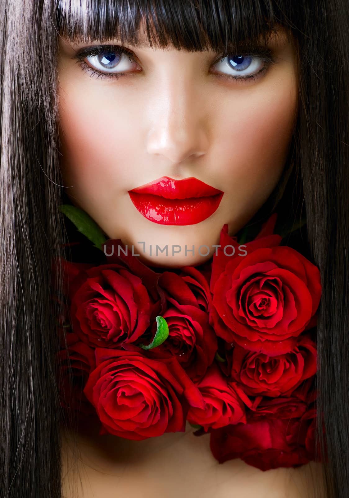 Beautiful Fashion Girl with Roses by SubbotinaA