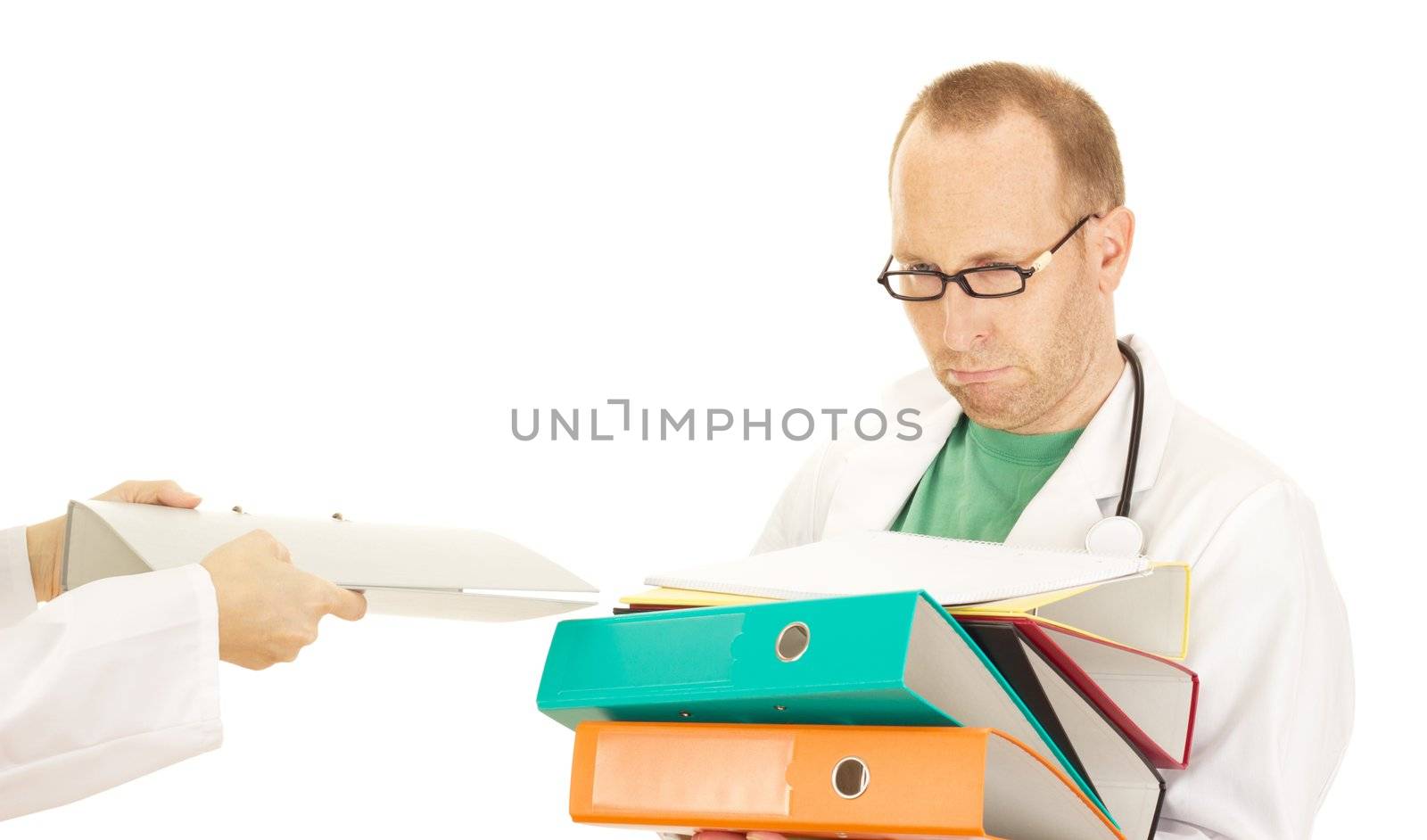 Medical doctor with a lot of work