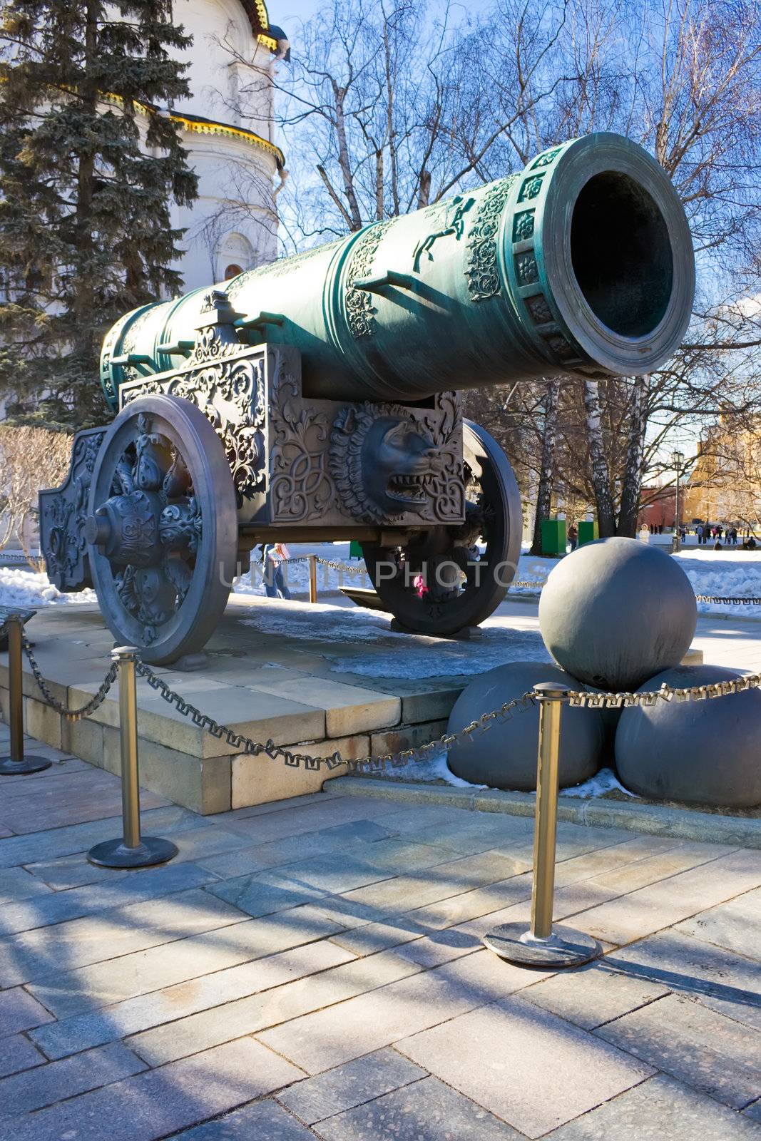 Tsar Pushka - huge ancient cannon, Moscow Kremlin, Russia