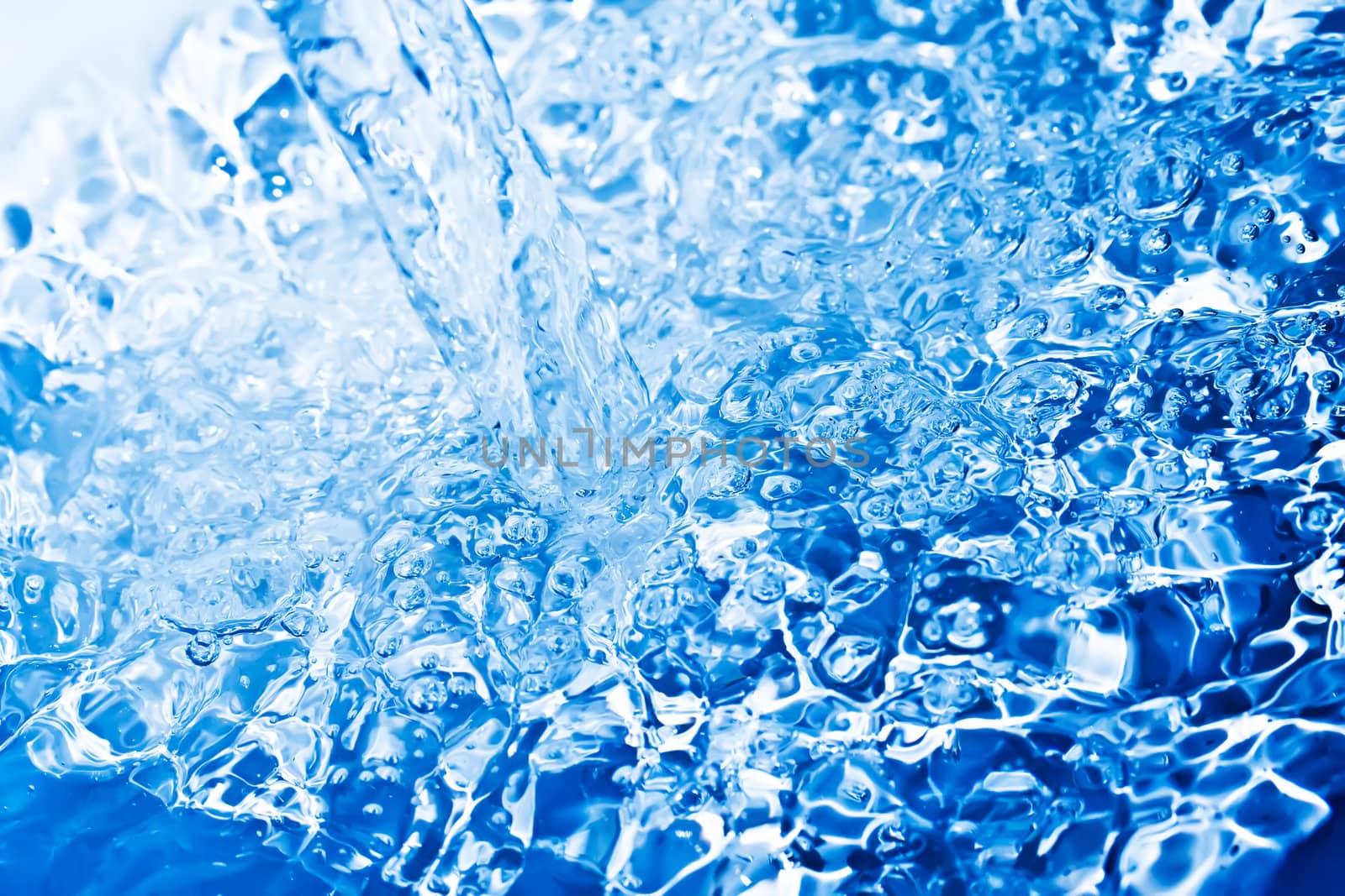 Clear water drops bubbles and reflections background