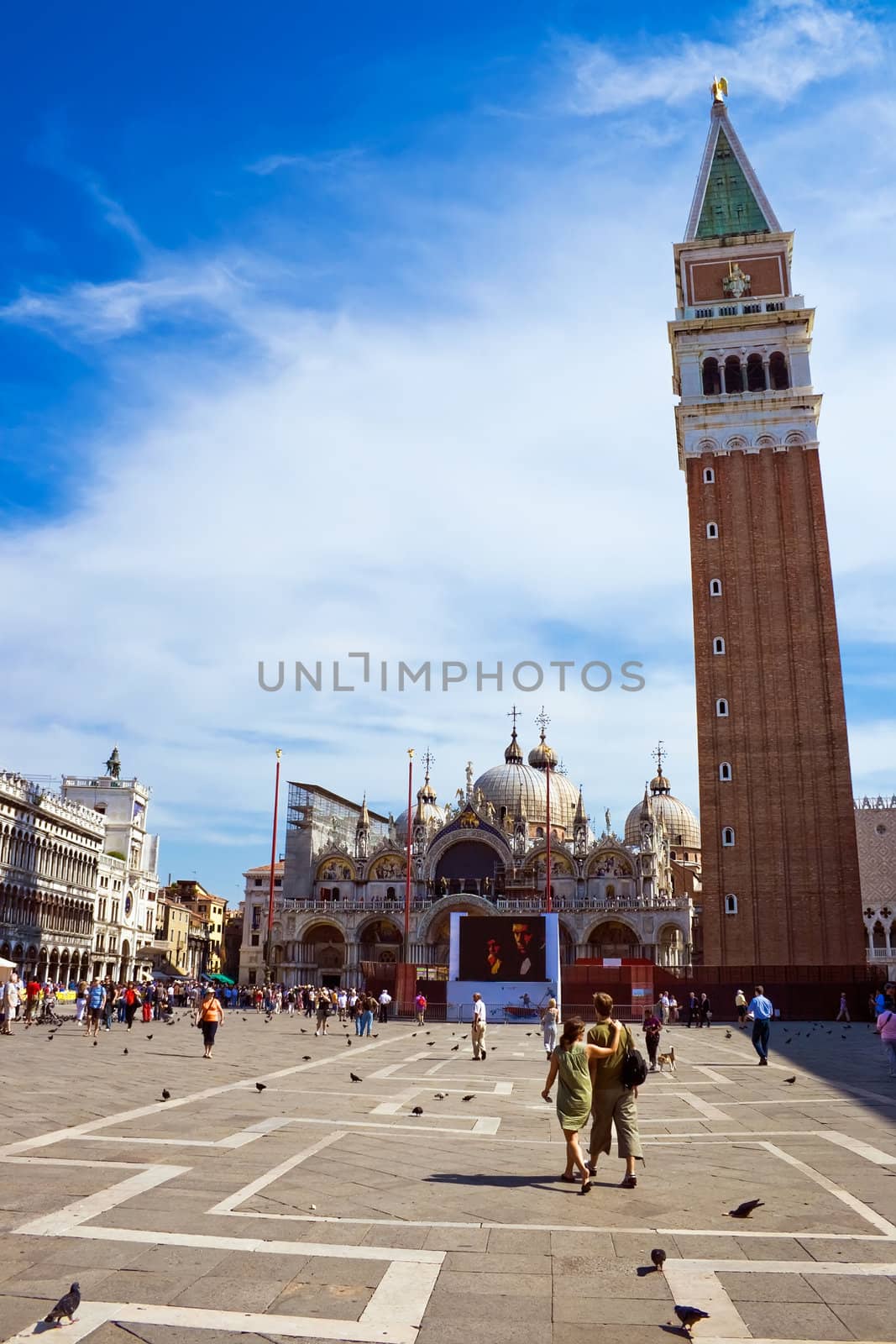 Square Piazza San Marco in Venice, Italy.