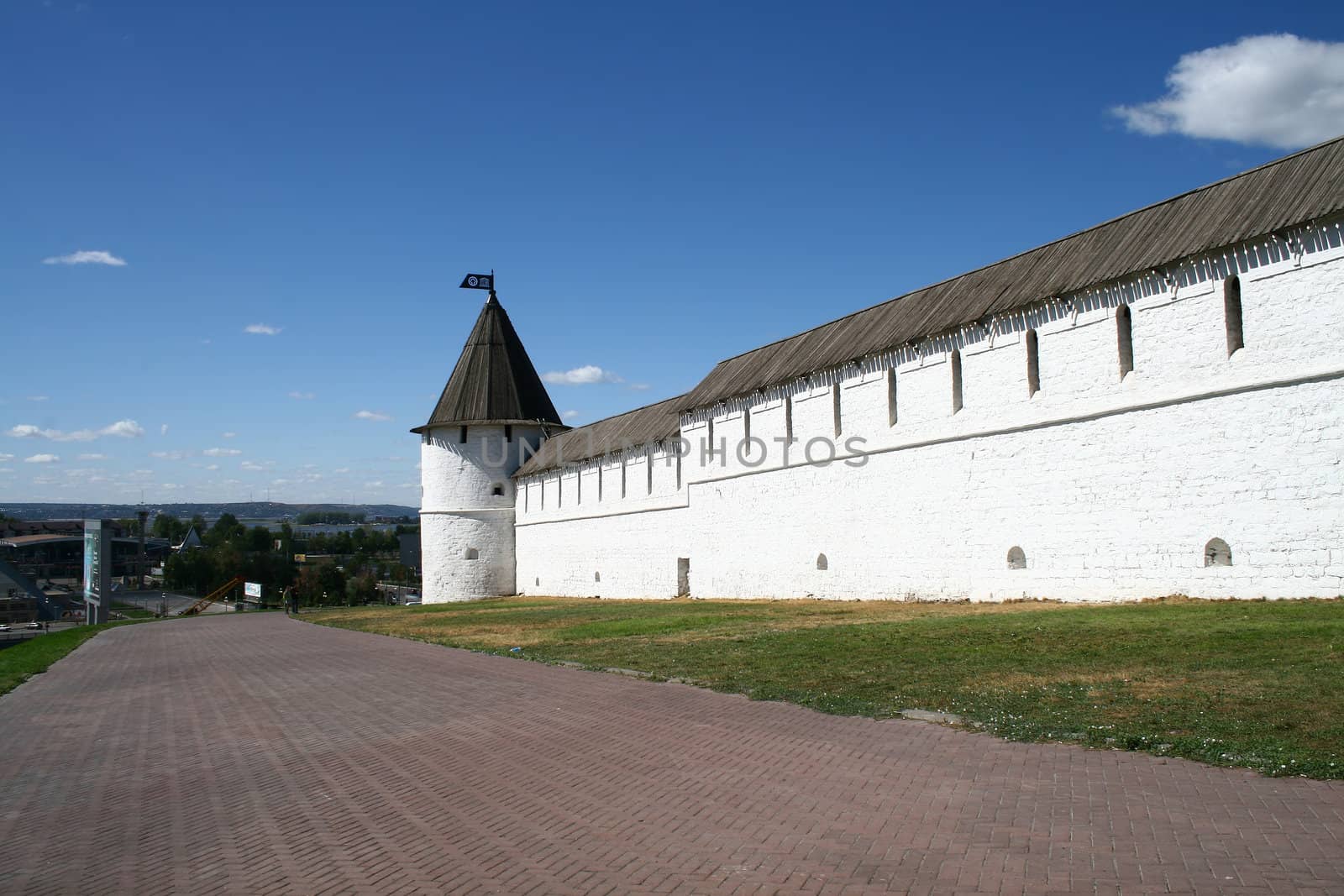 A wall of Kazan Kremlin, Tatarstan, Russia