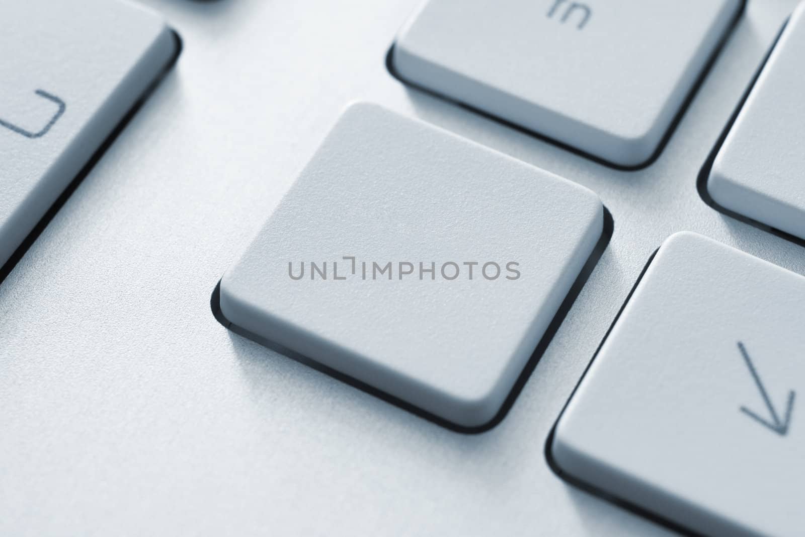 Blank button on the keyboard. Toned Image.