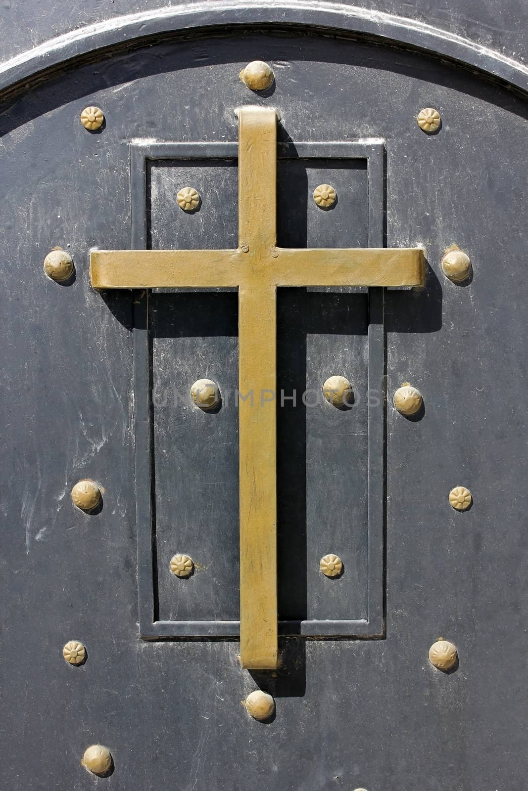 Holy Cross on the old door by irisphoto4