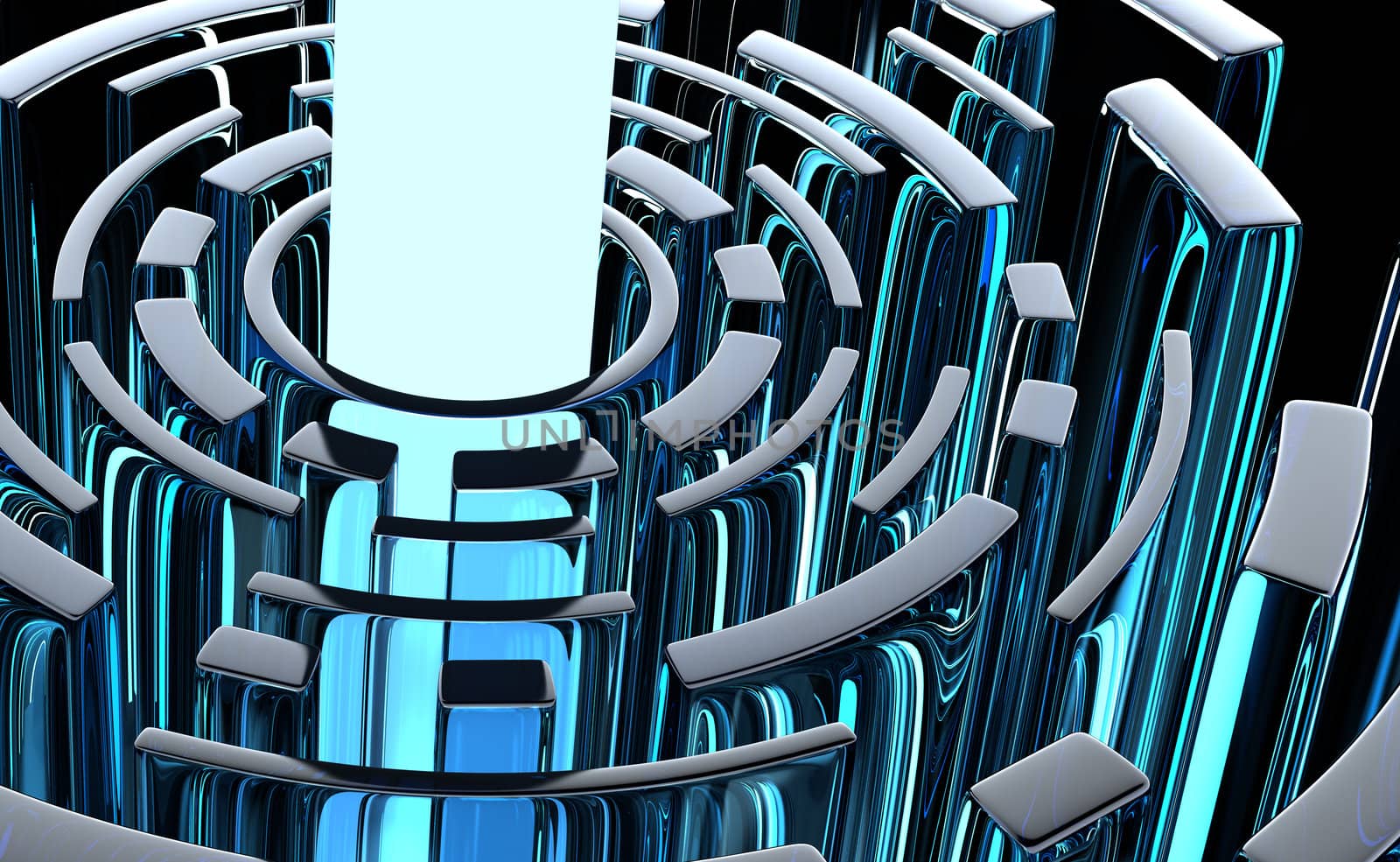Glittering labyrinth - abstract 3d design