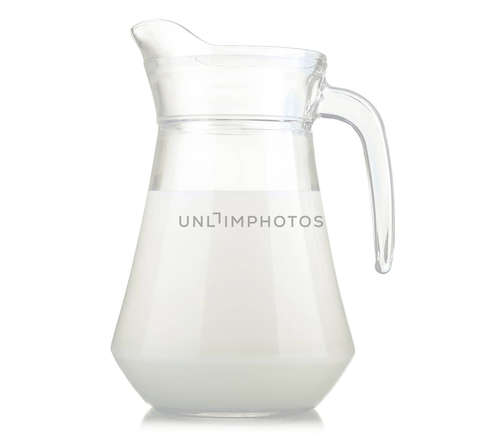 Jug of milk isolated on white background