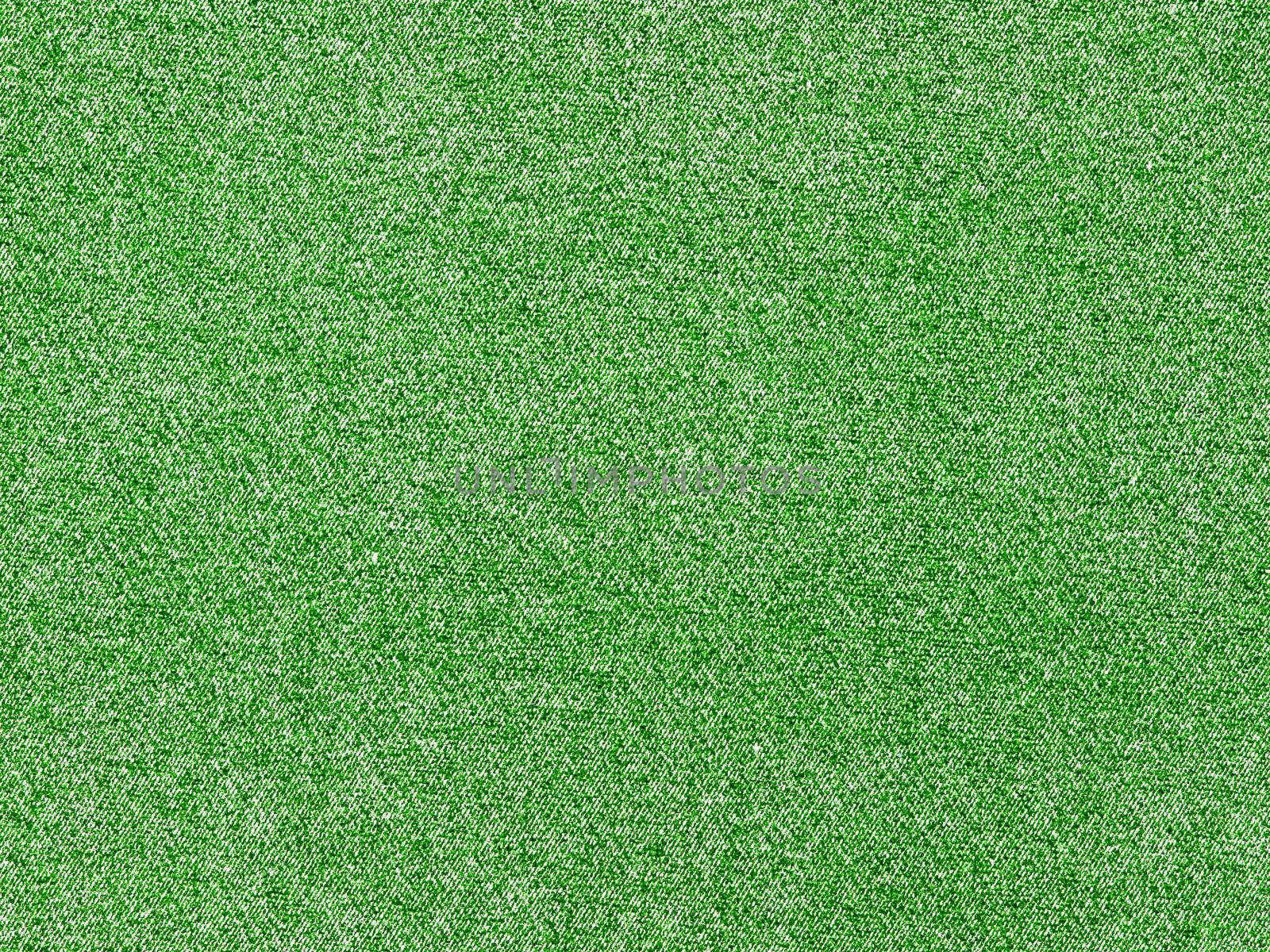 Full Frame Background of a Green Denim Fabric Pattern by Frankljunior