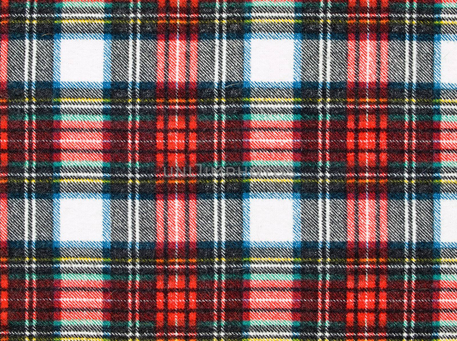 Full Frame Background of Red and Blue Plaid Fabric by Frankljunior