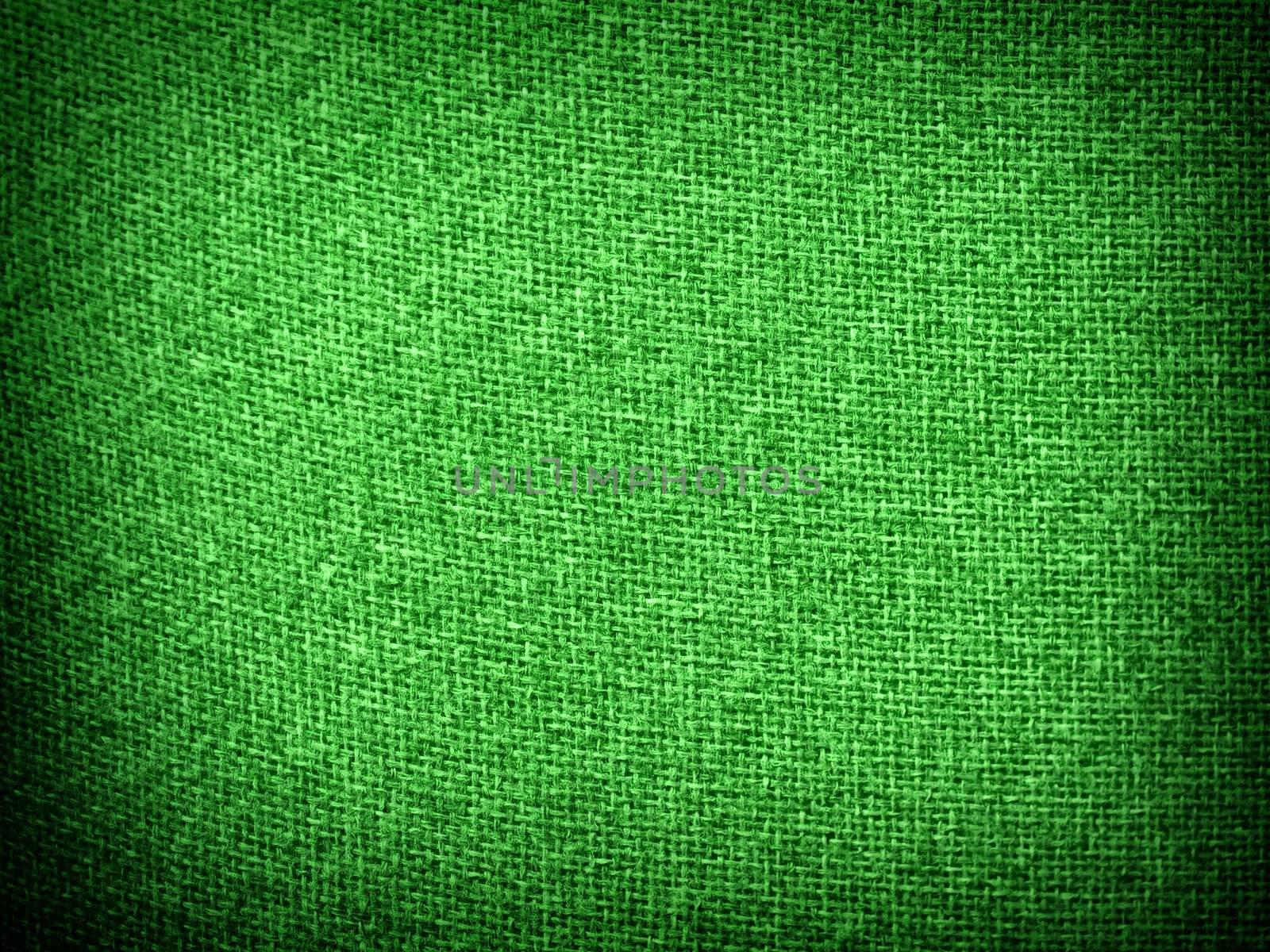 Burlap Green Grunge Texture Background with Framed Copyspace 
