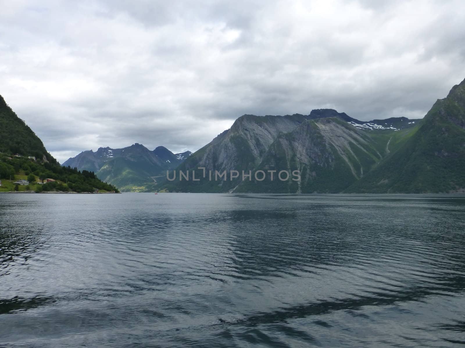 Fjord and mountains near Aalesund, northwest coast.