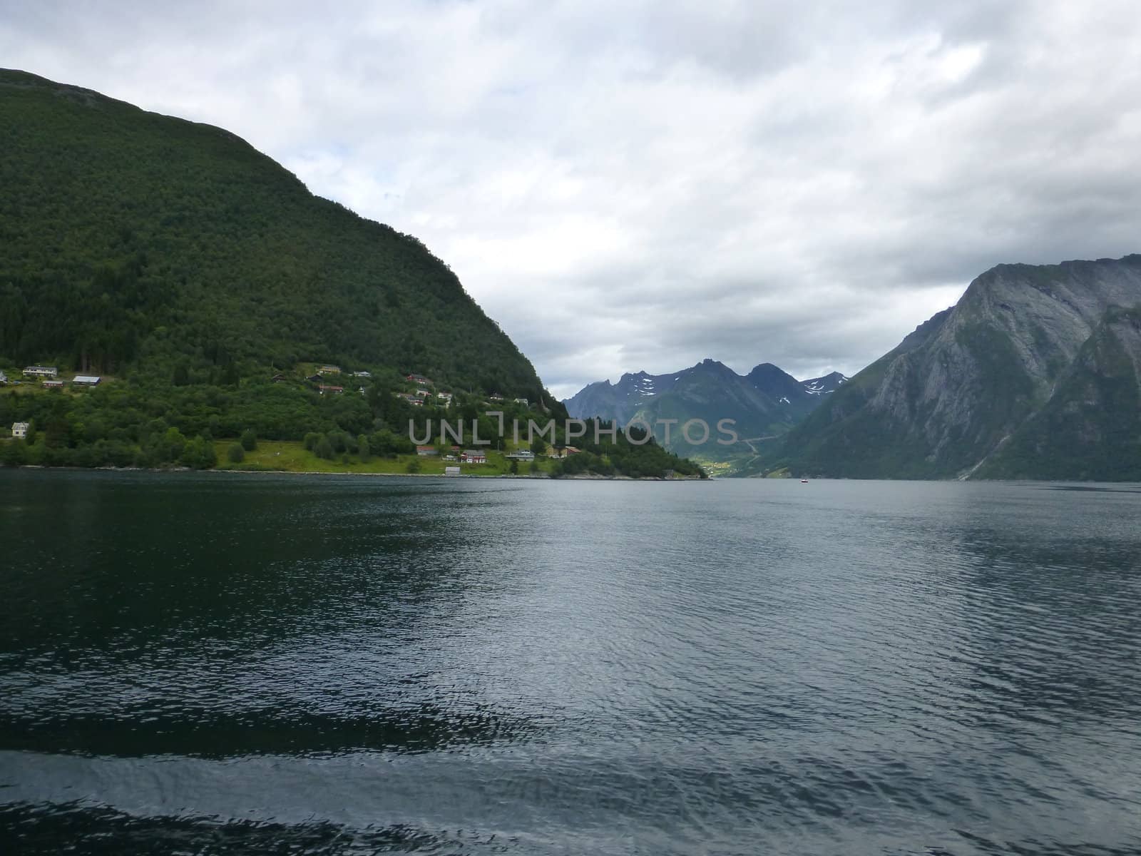 Fjord and mountains near Aalesund, northwest coast.