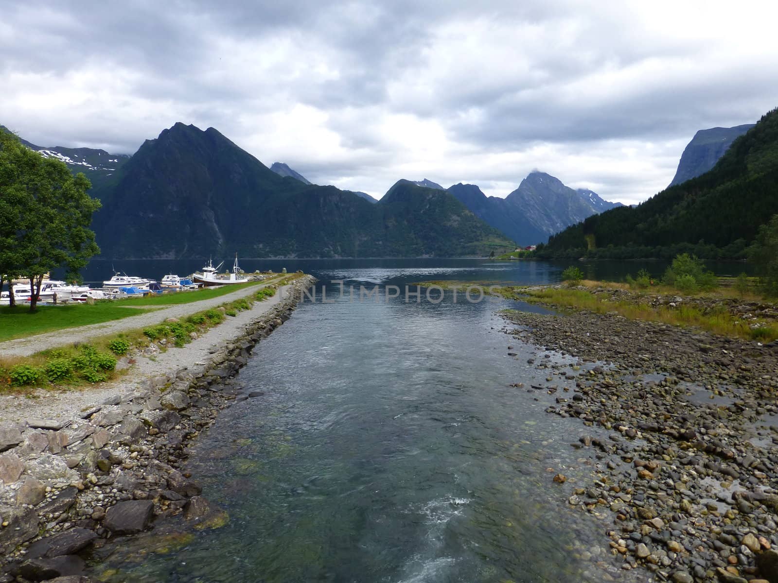 Gully in Hjoerundfjord, Norway