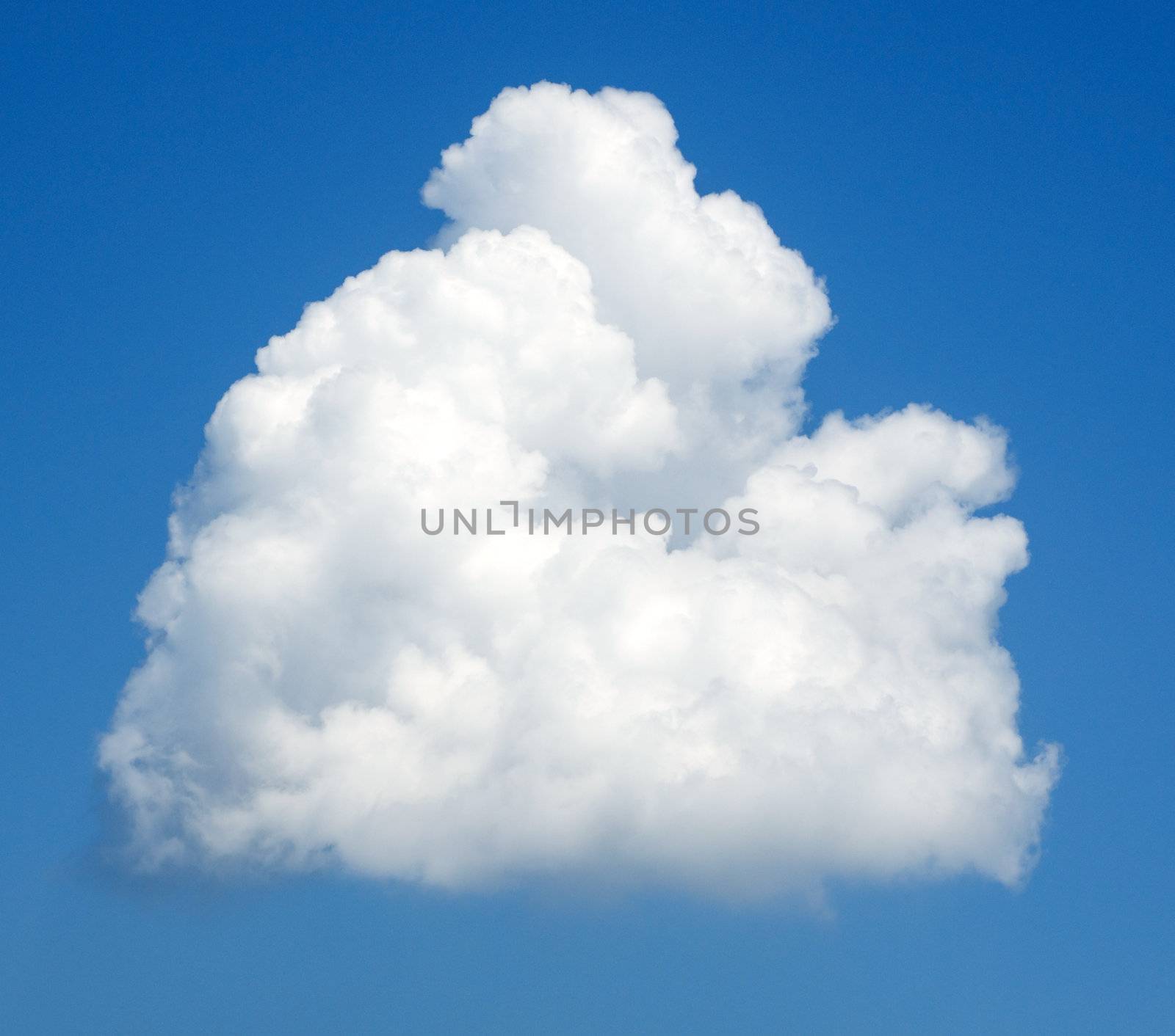 Background of a blue sky and a single cloud