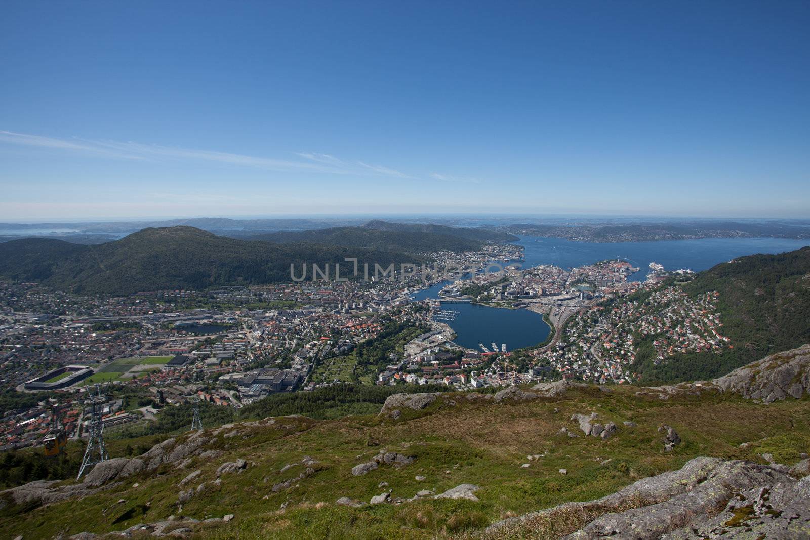 Taken from Ulriken in the city of Bergen, Norway