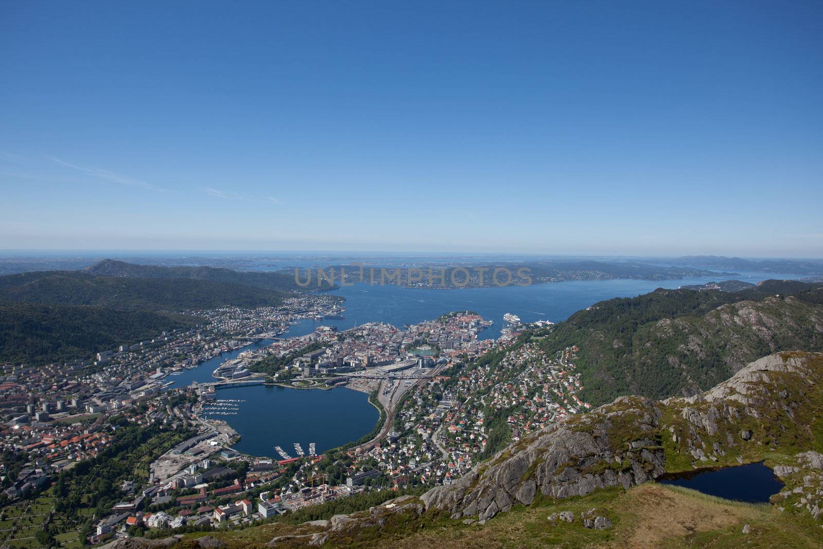 Taken from Ulriken in the city of Bergen, Norway