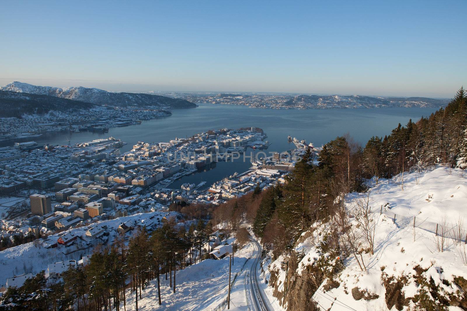 Taken from Fløyen in the city of Bergen, Norway