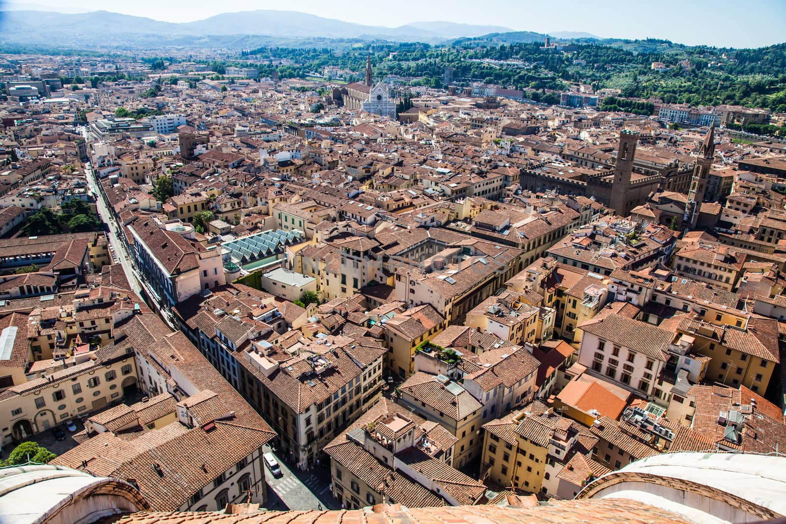 Florence, Italy: panoramic view from the top of Duomo church