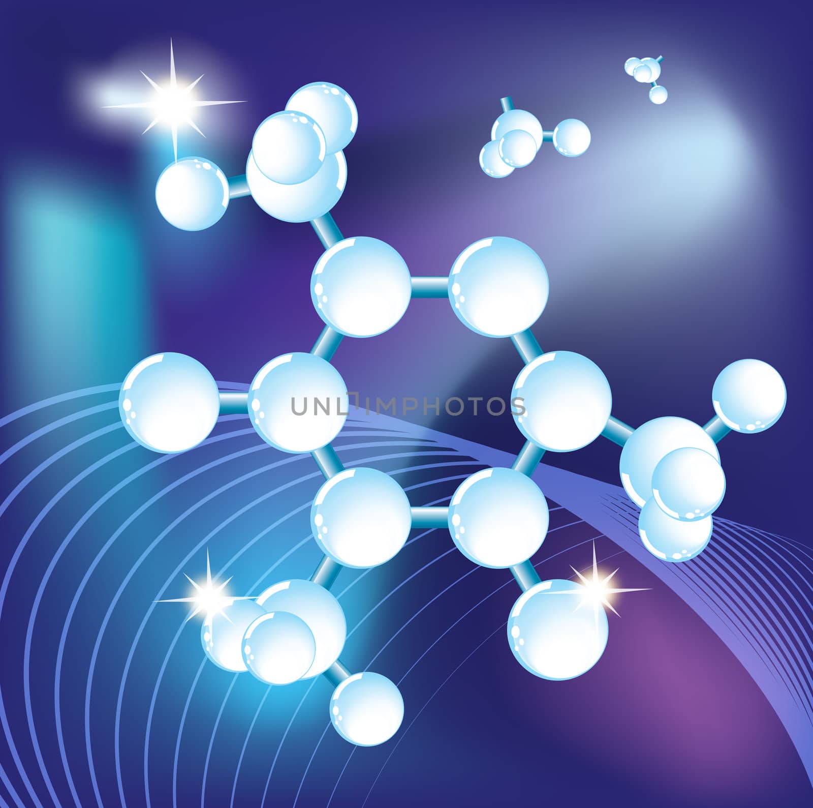 Molecule,  molecular structure, science abstract background, eps10