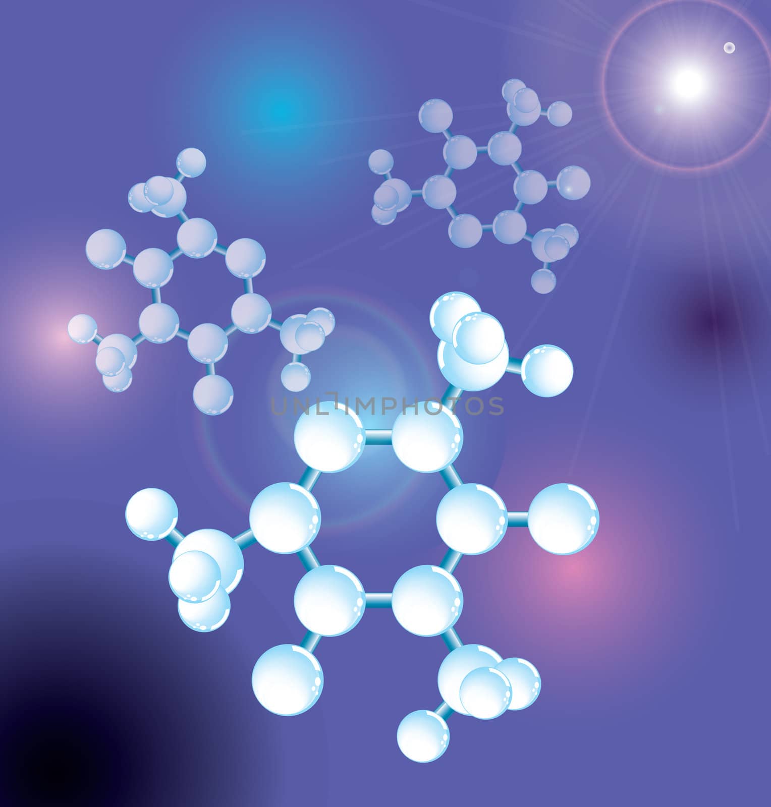 Molecule,  molecular structure with flate, science abstract background, eps10