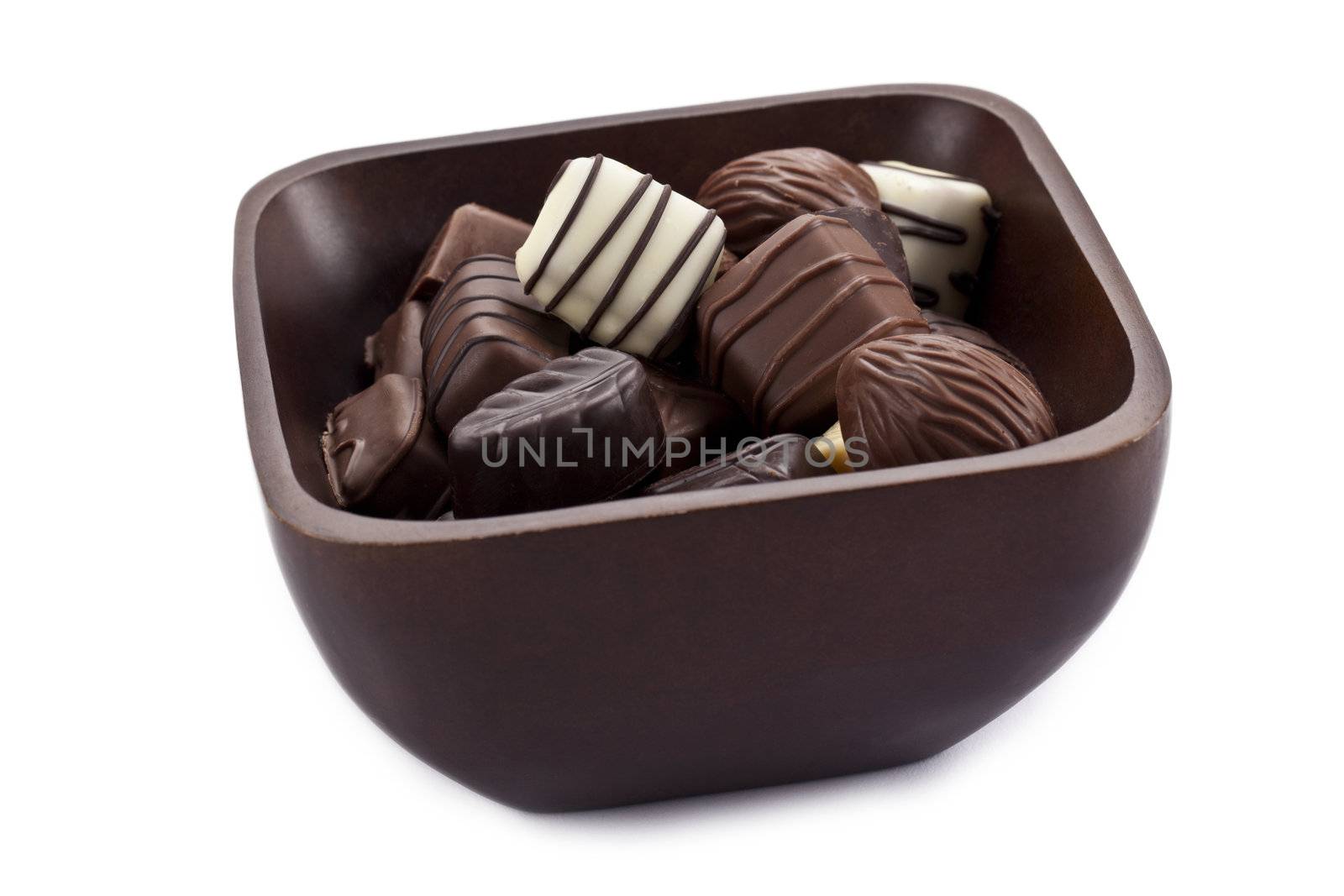 chocolate pieces in bowl by kozzi