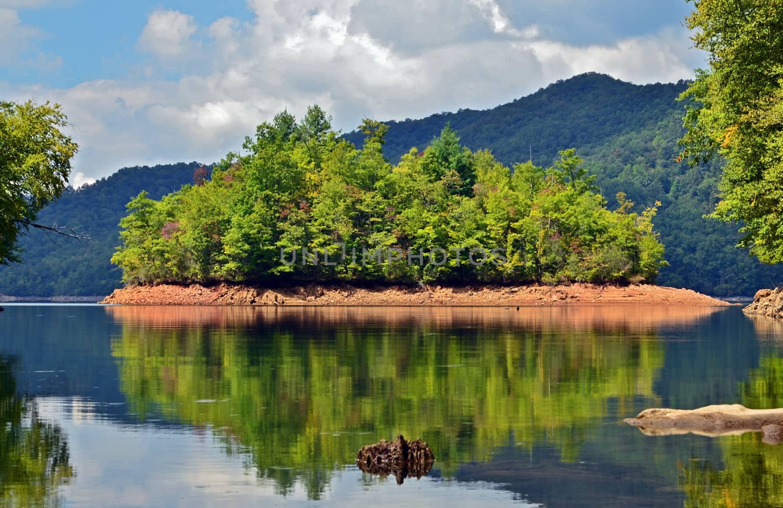 Lake with Reflection by Noonie