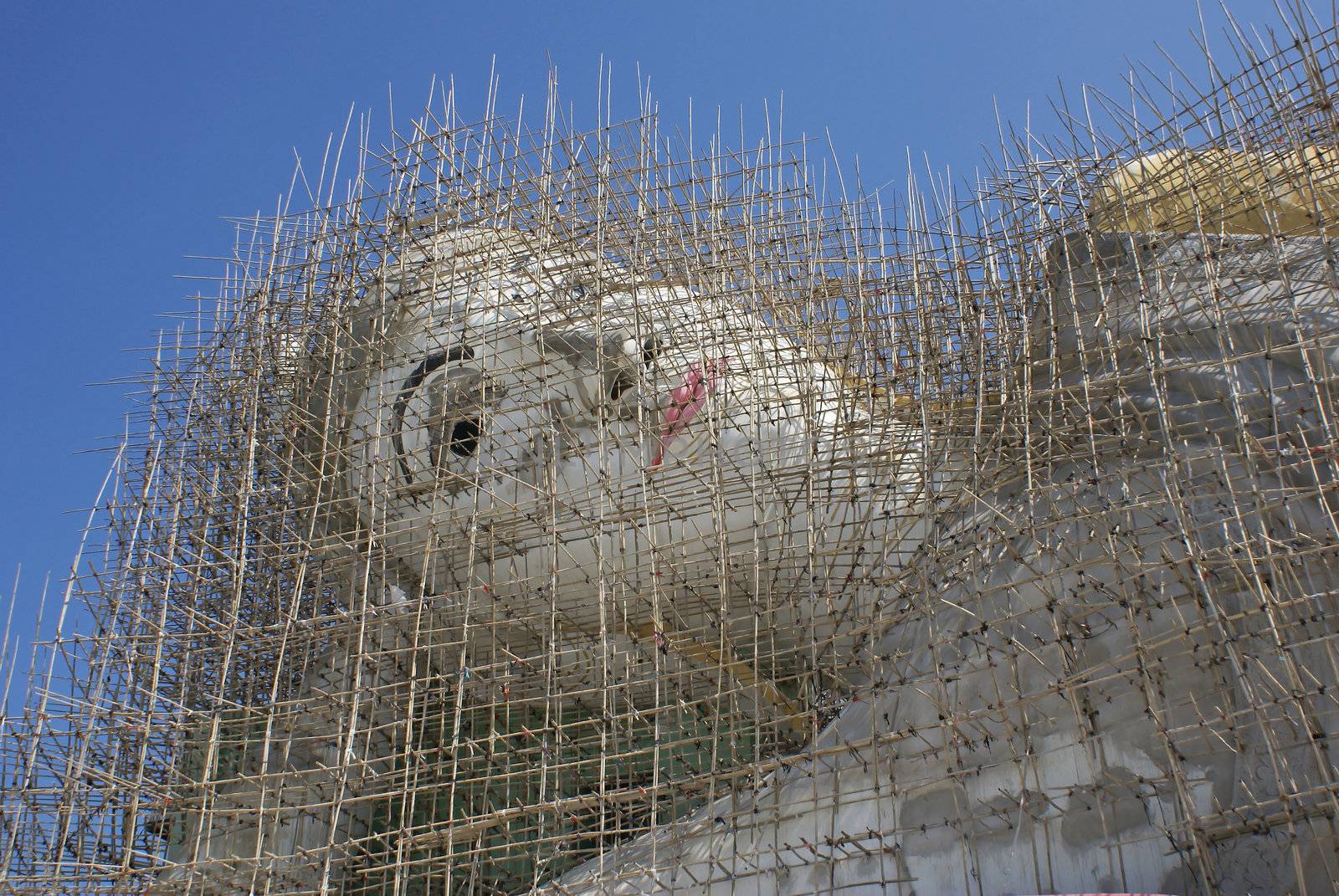 Construction of a Buddha statue, Monywa, Myanmar, Asia