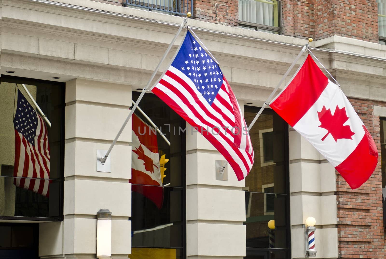 Canada USA Flags by michelloiselle
