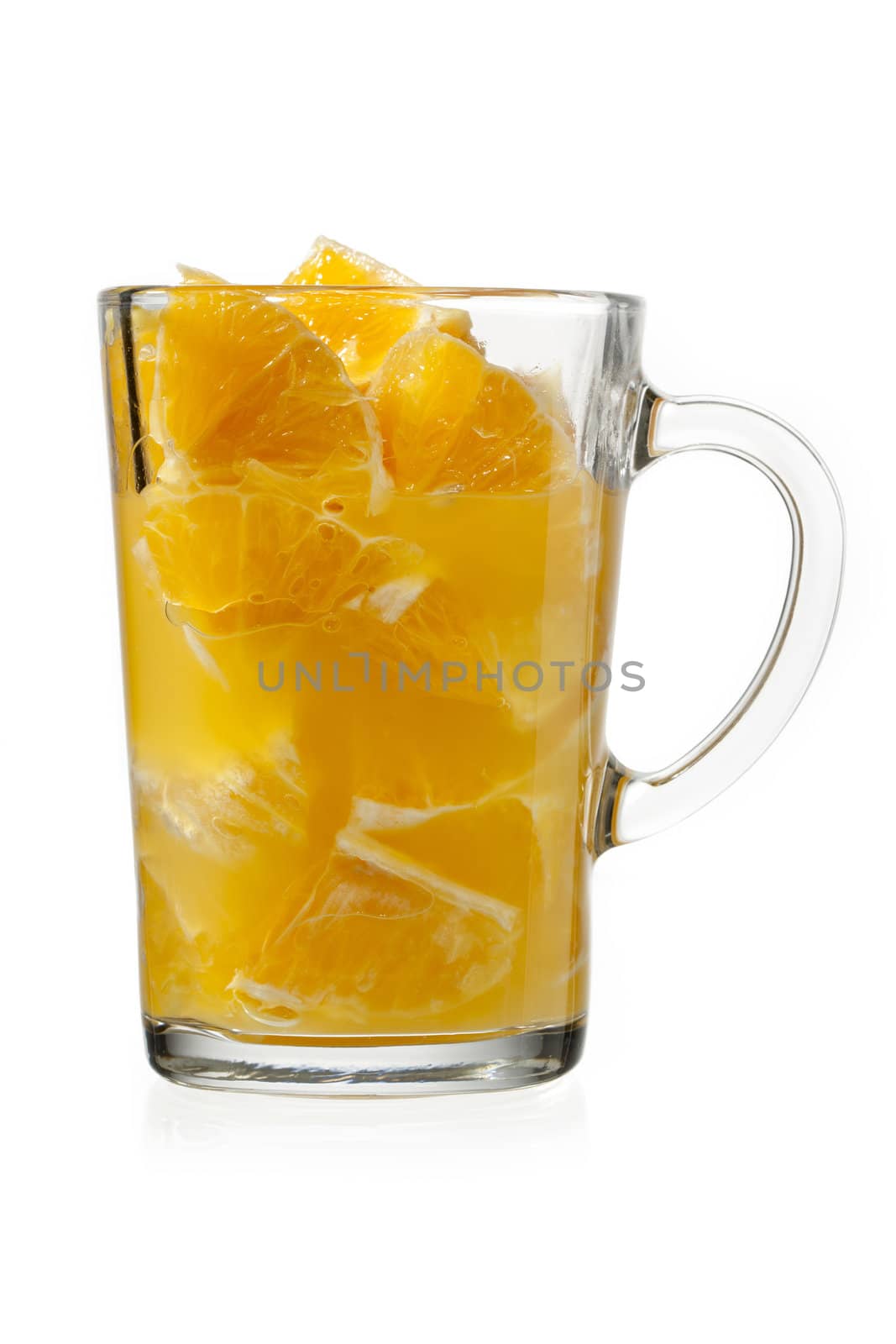 Glass of orange juice with pulp