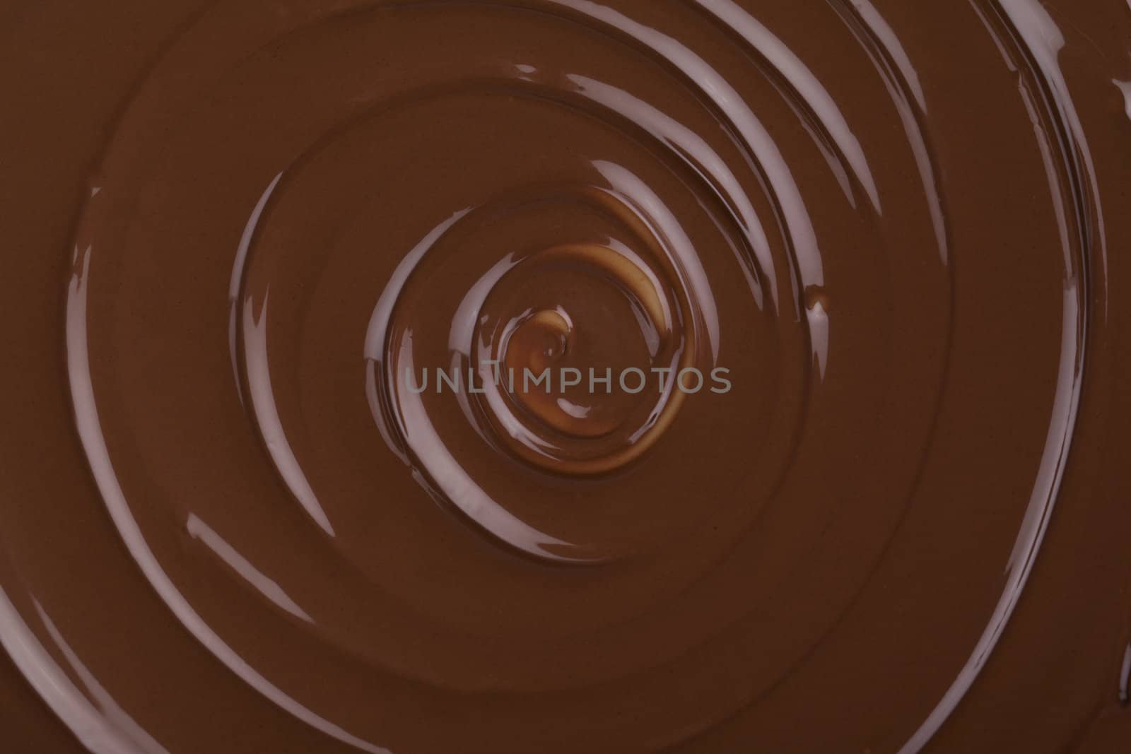 Delicious twirling chocolate