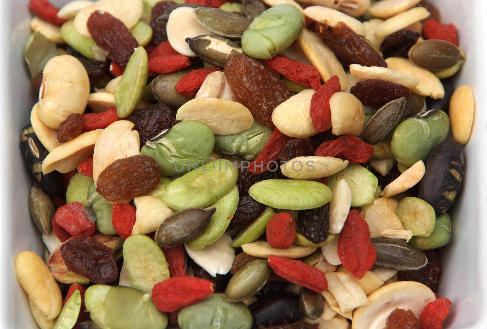 organic mixed nuts and dry fruits  by opasstudio