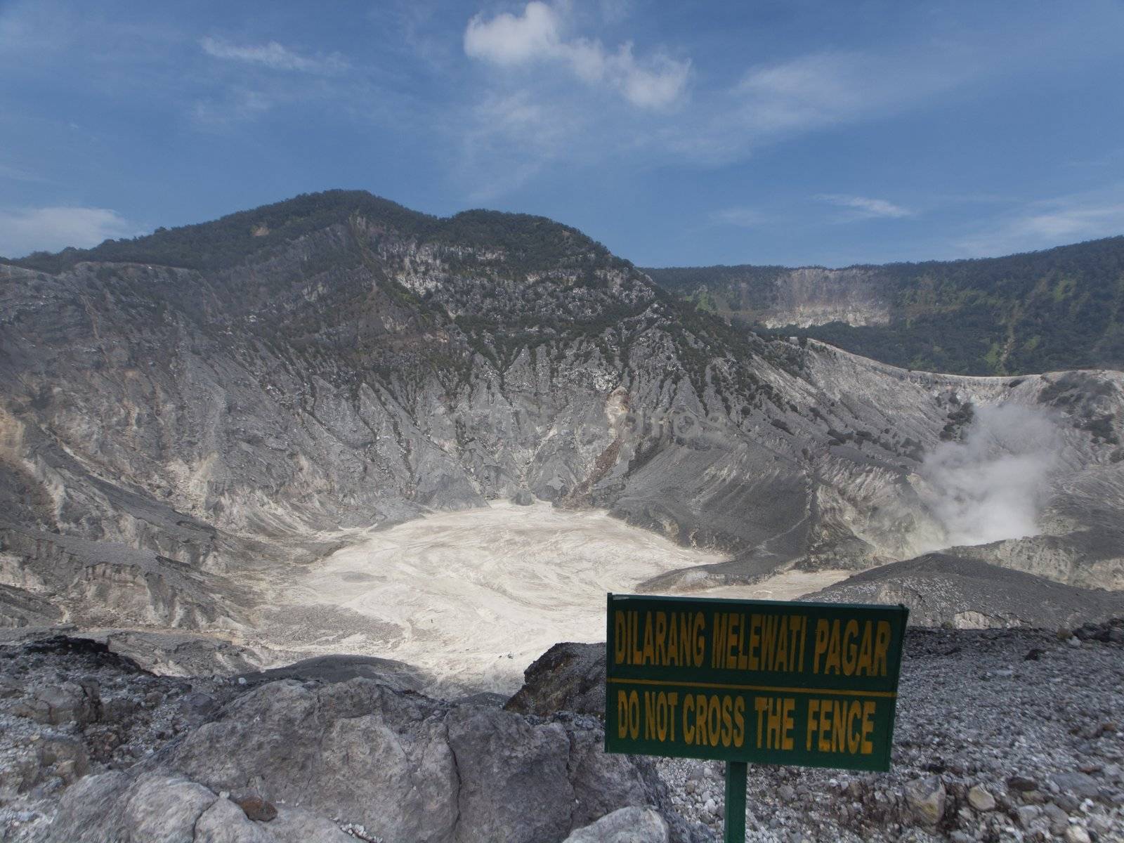 Tangkuban Perahu volcano  in West Java Indonesia close to Bandung