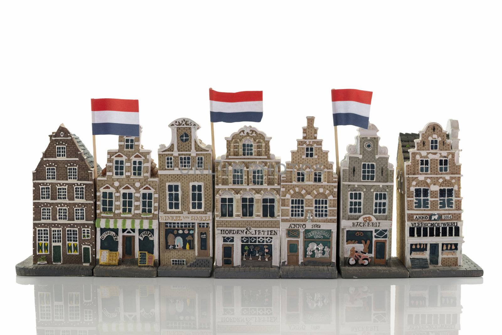 amsterdam skyline from miniature model houses