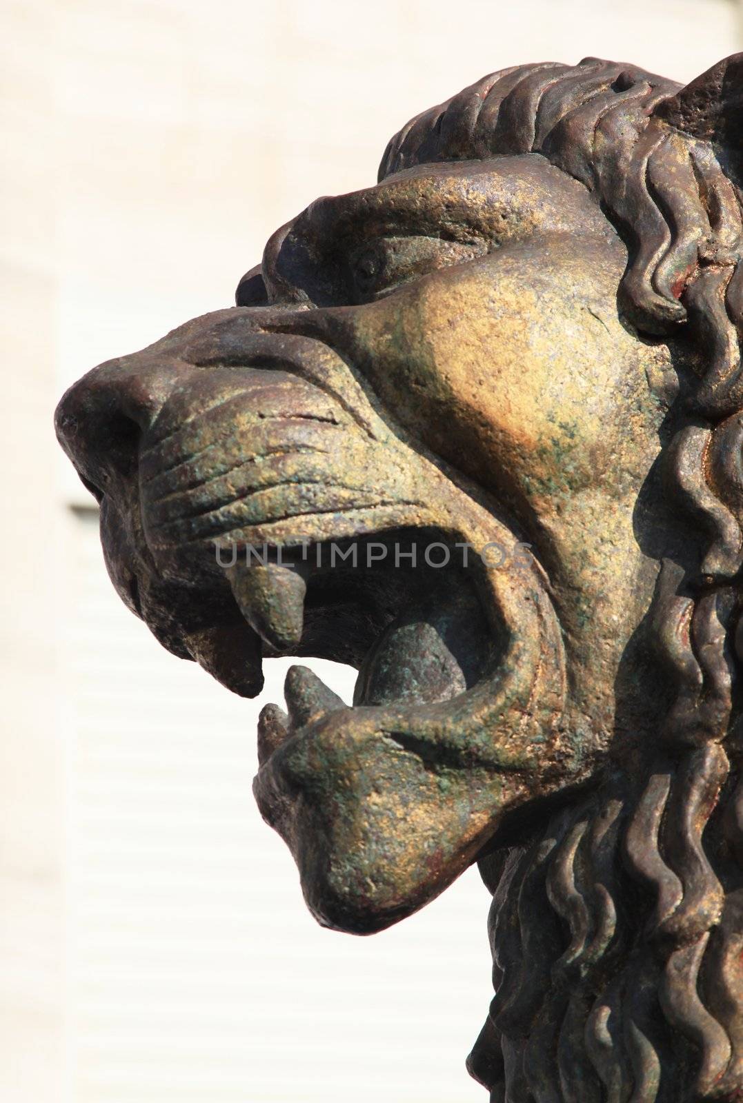 Close-up of Golden Lion symbol of the 69th Venice Film Festival