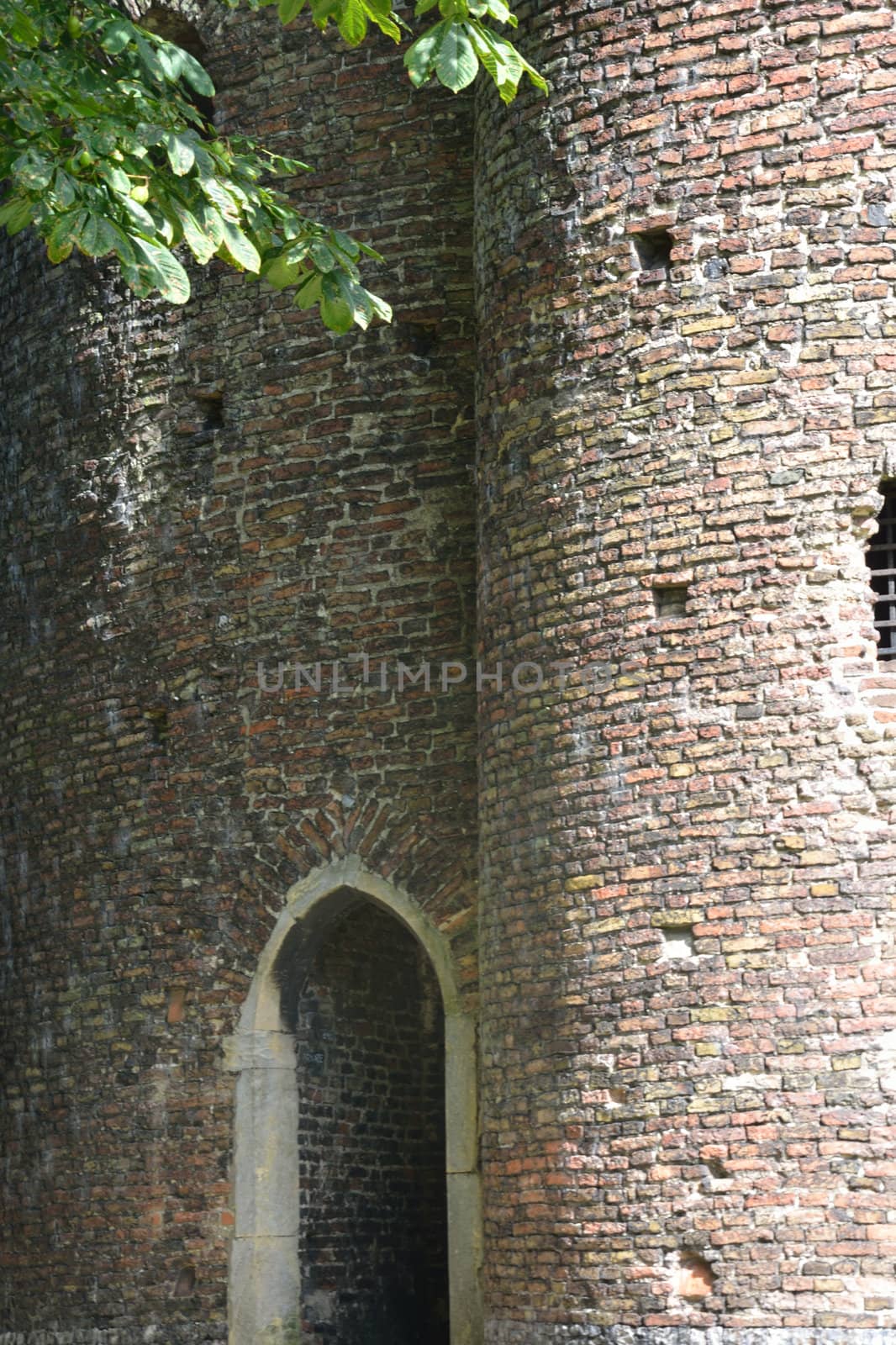 Close up of Cow Tower norwich artillery Block