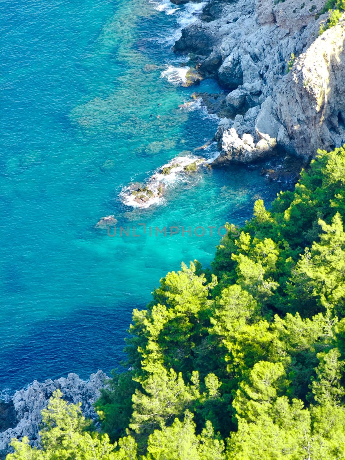 Alania seaside with blue sea