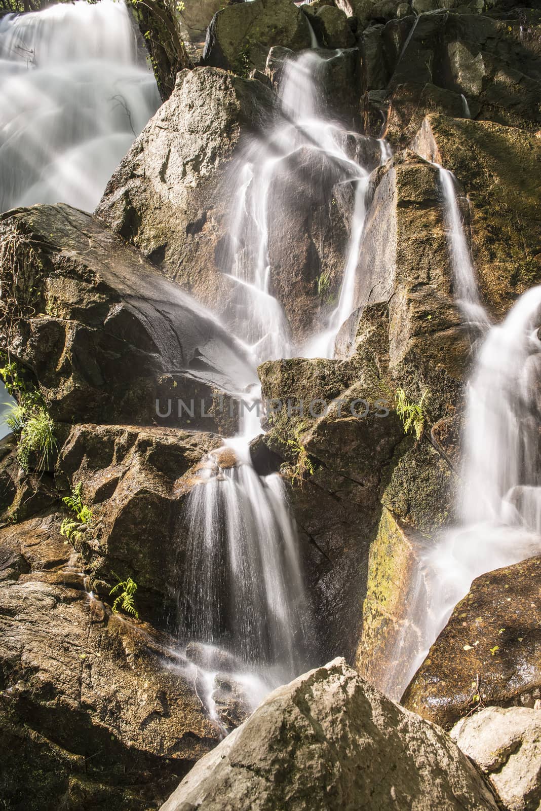 Landscape with waterfalls by angelsimon