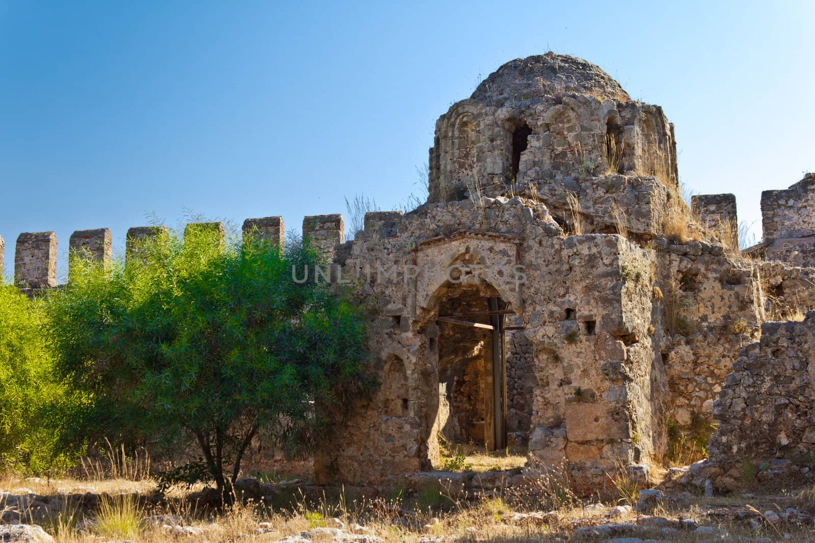 Ancient turkish wall in Alanya