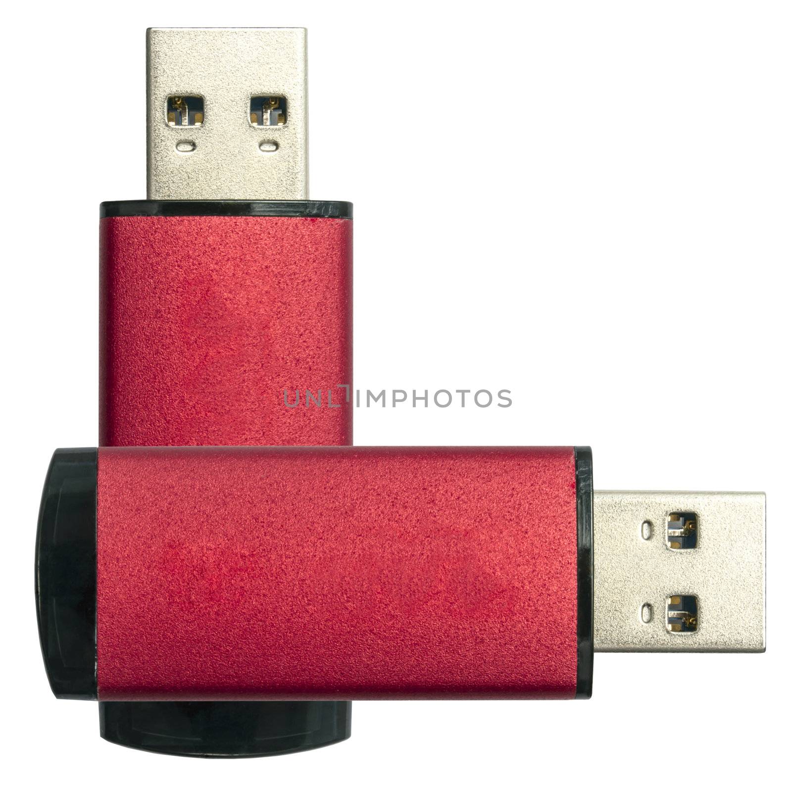 USB Flash Drive isolated on white