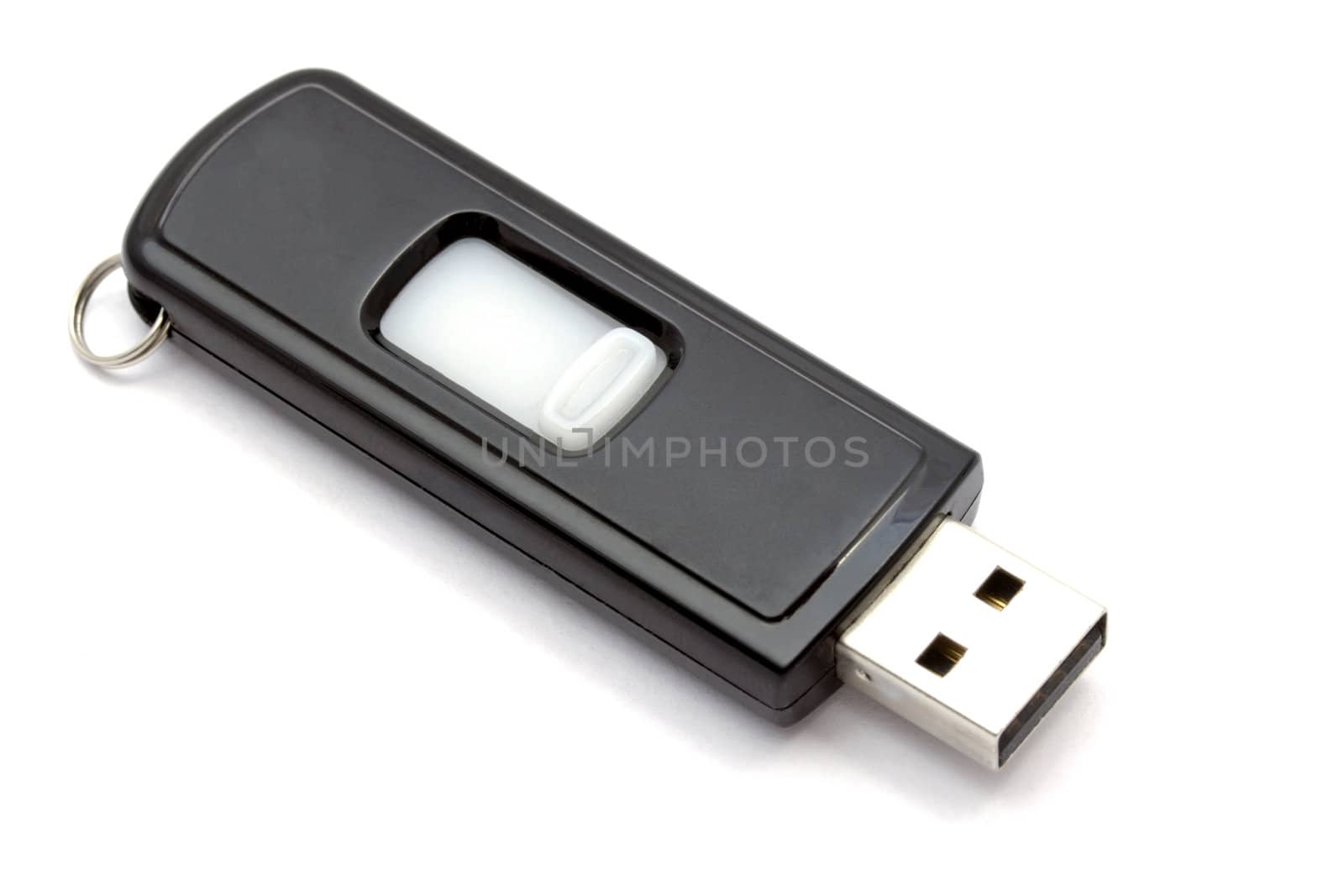USB storage drive isolated on white 
