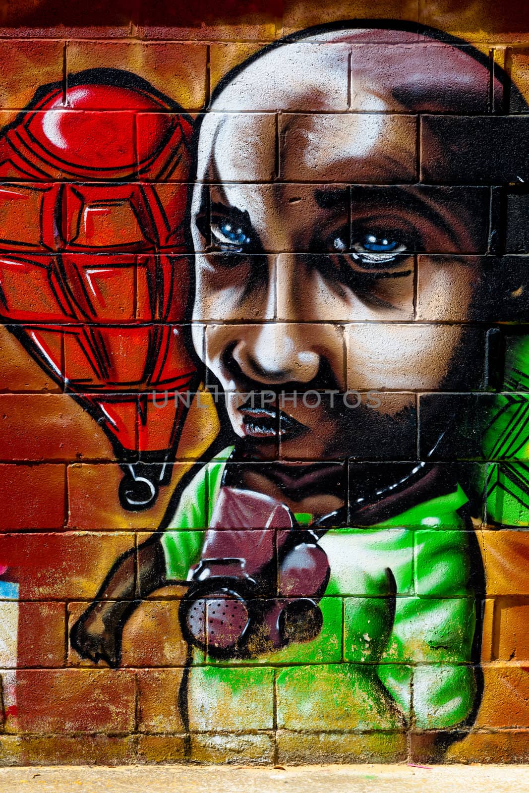 PUERTO REAL, CADIZ, SPAIN-JUL 15: Graffiti of unidentified artist on the first tournament of Graffiti of Puerto Real on Jul 15, 2011, in Puerto Real,  Spain