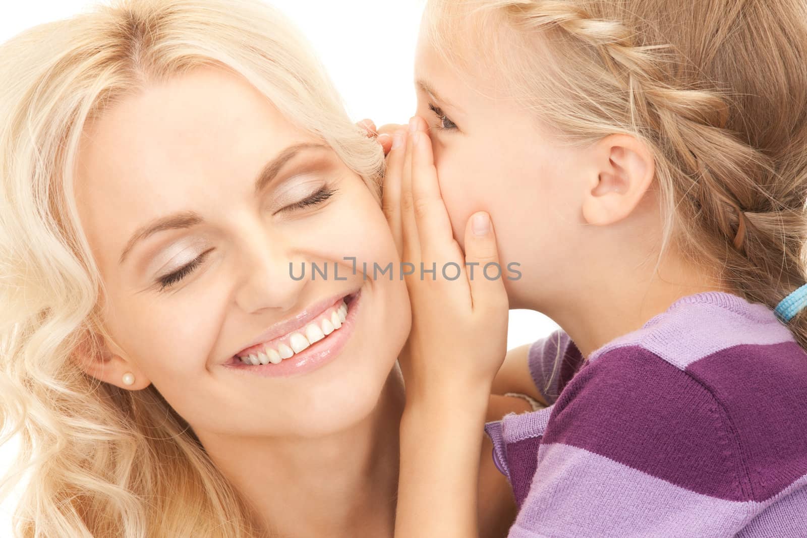 bright picture of happy mother and child (focus on girl)