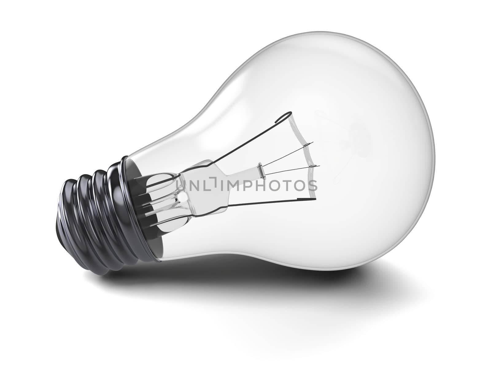Illustration of lightbulb isolated on white background