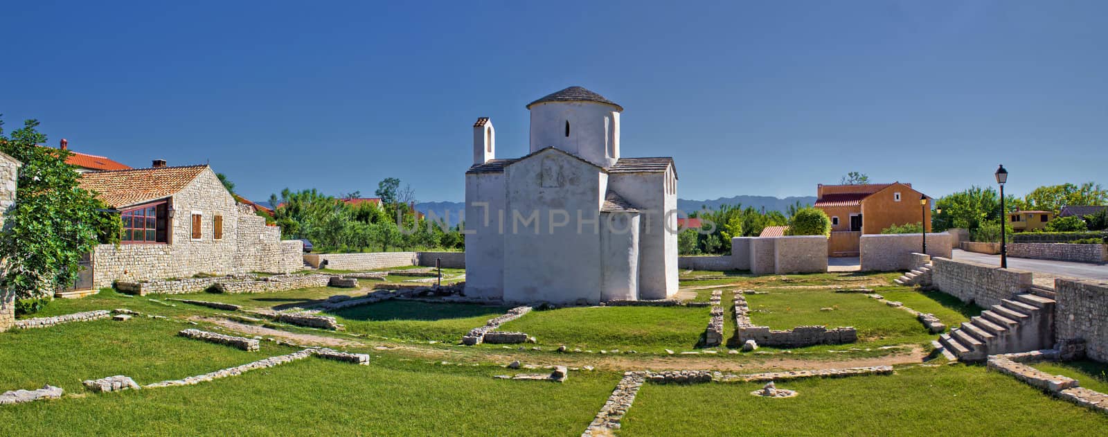 Historic site - Town of Nin cathedral, Dalmatia, Croatia
