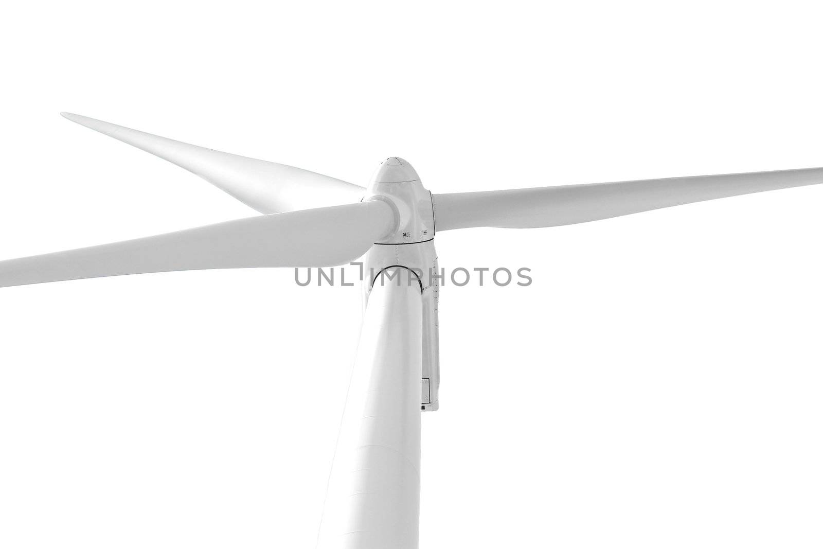 Wind turbine isolated on white by NickNick