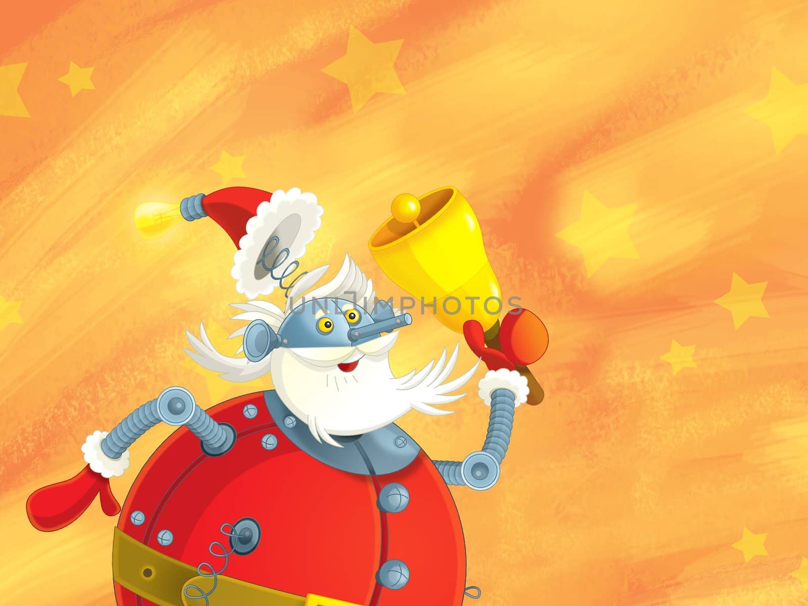 The beautiful illustration with many different elements