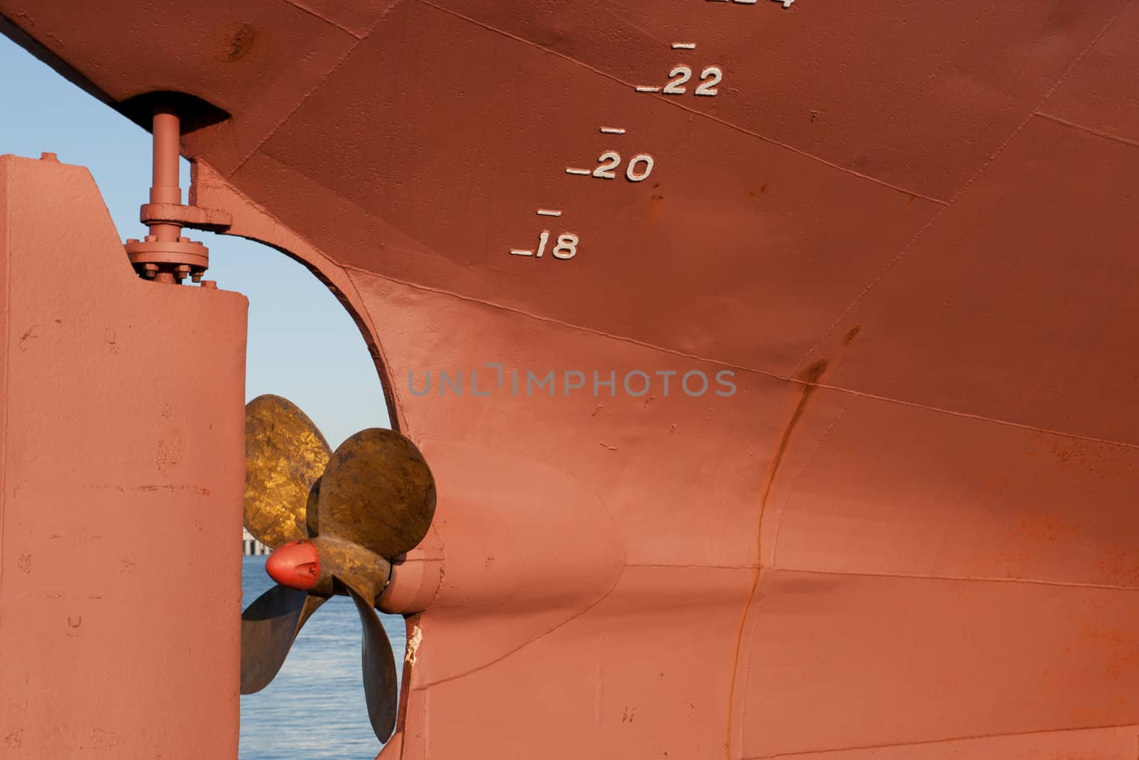 rusted ship's propeller on a old fisherman ship