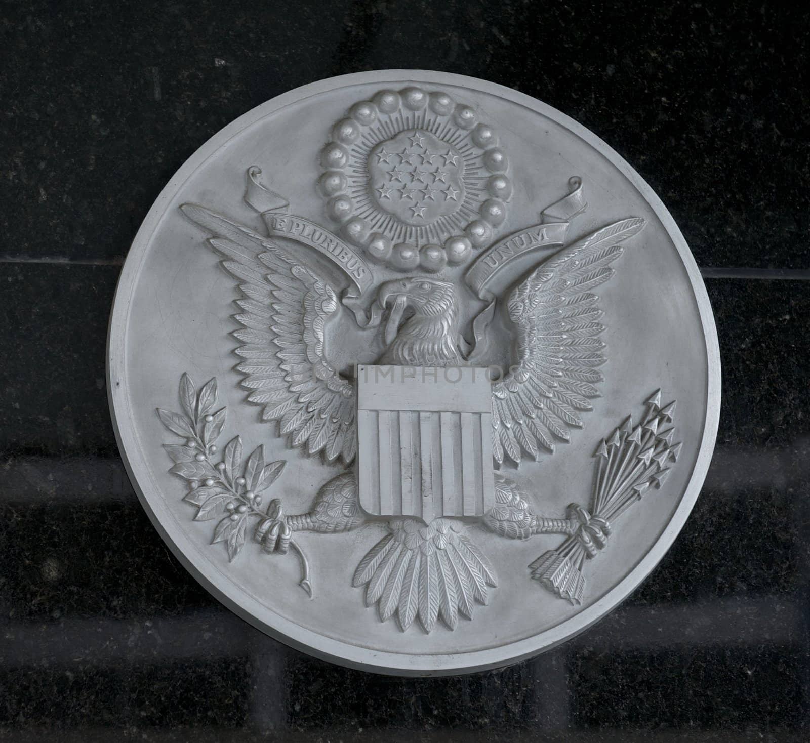 Metal engraving of the Great Seal of the United States of American